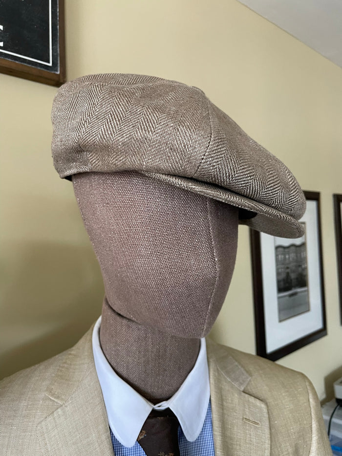 Brooklyn Slim Newsboy Cap Sand