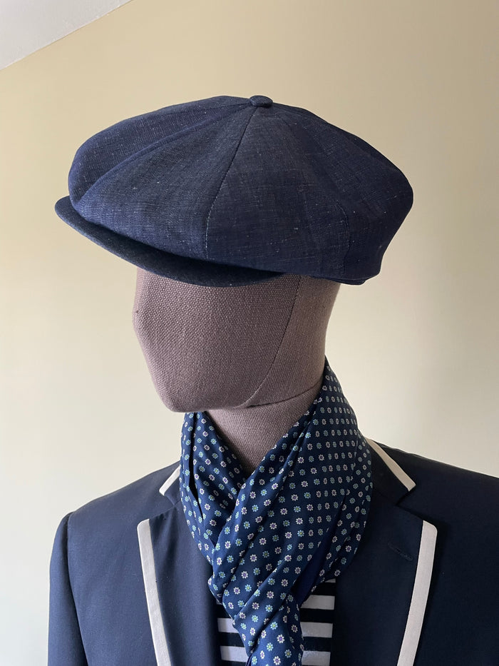 Brooklyn Slim Newsboy Cap Indigo