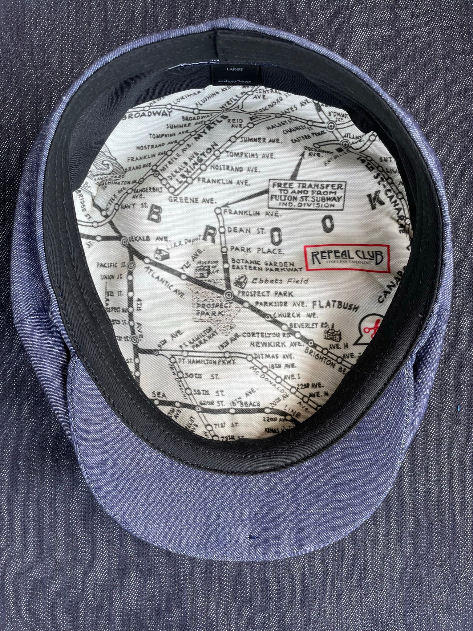 Brooklyn Slim Newsboy Cap Indigo