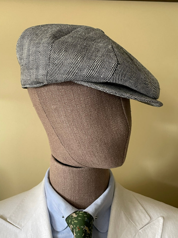 Brooklyn Slim Newsboy Cap Grey