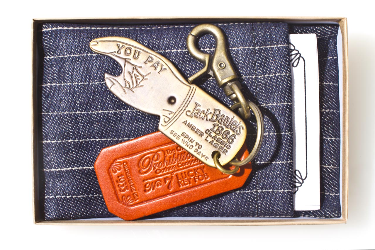 No.7 Lucky Key Fob w/ Jack Daniels Spinner Opener