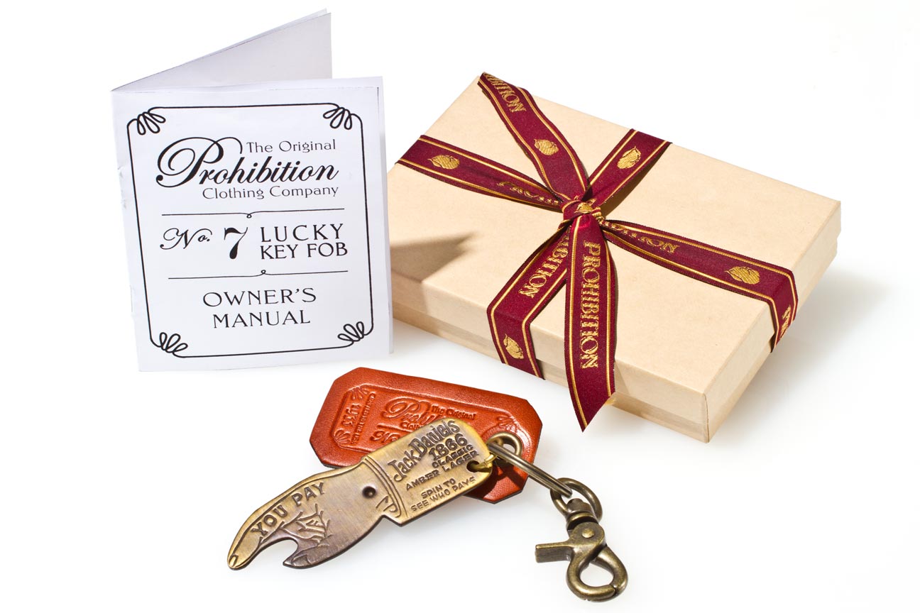No.7 Lucky Key Fob w/ Jack Daniels Spinner Opener