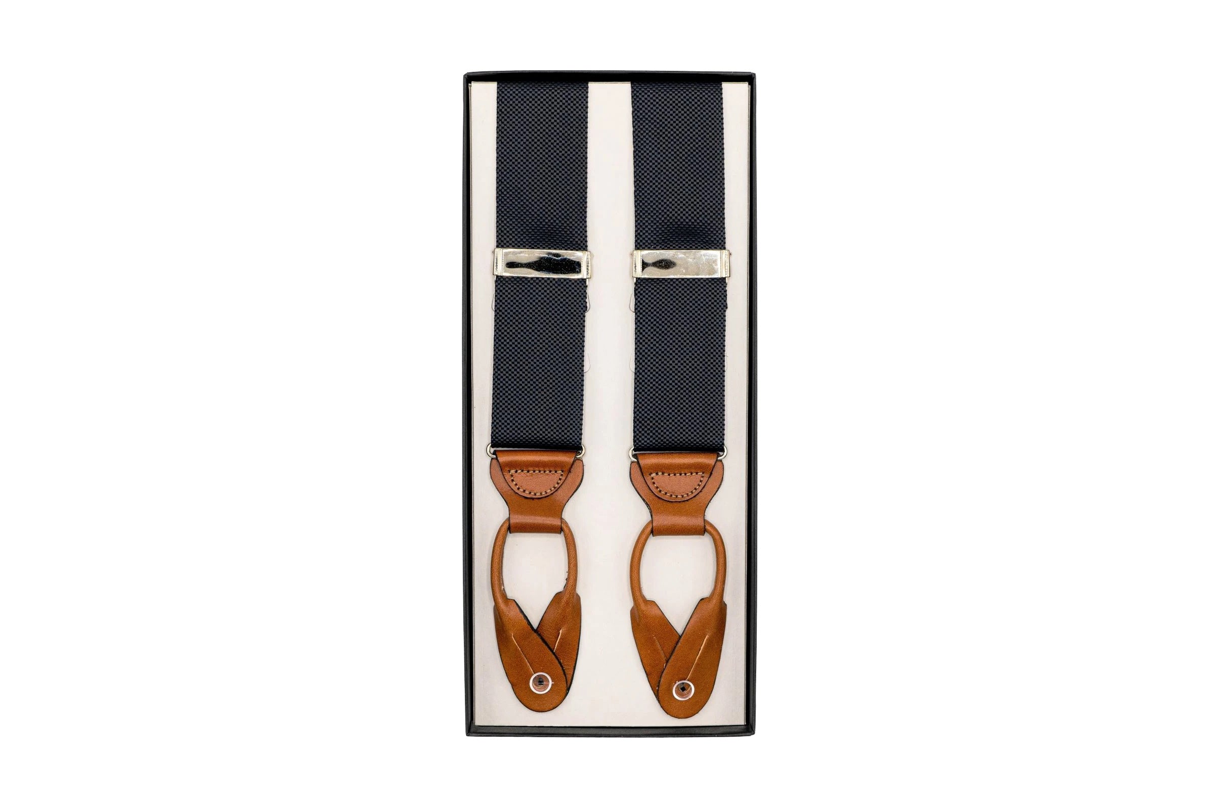 Morgan Navy Canvas Suspenders