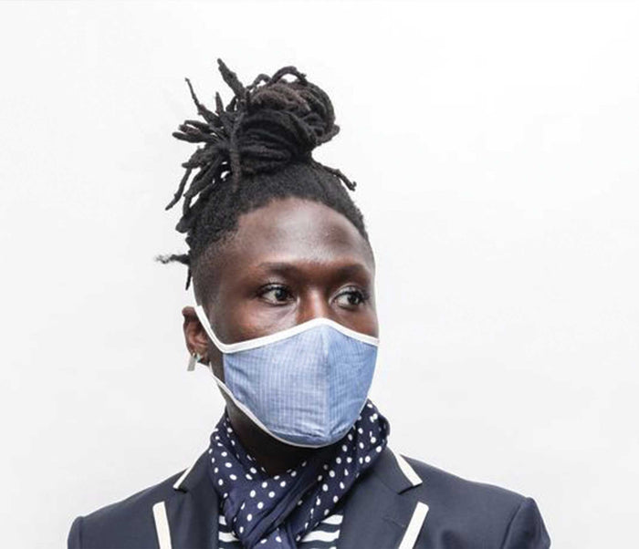 Shirting Stripe Reusable Face Mask