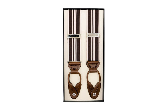 Sedgewick Stripe Suspenders Brown