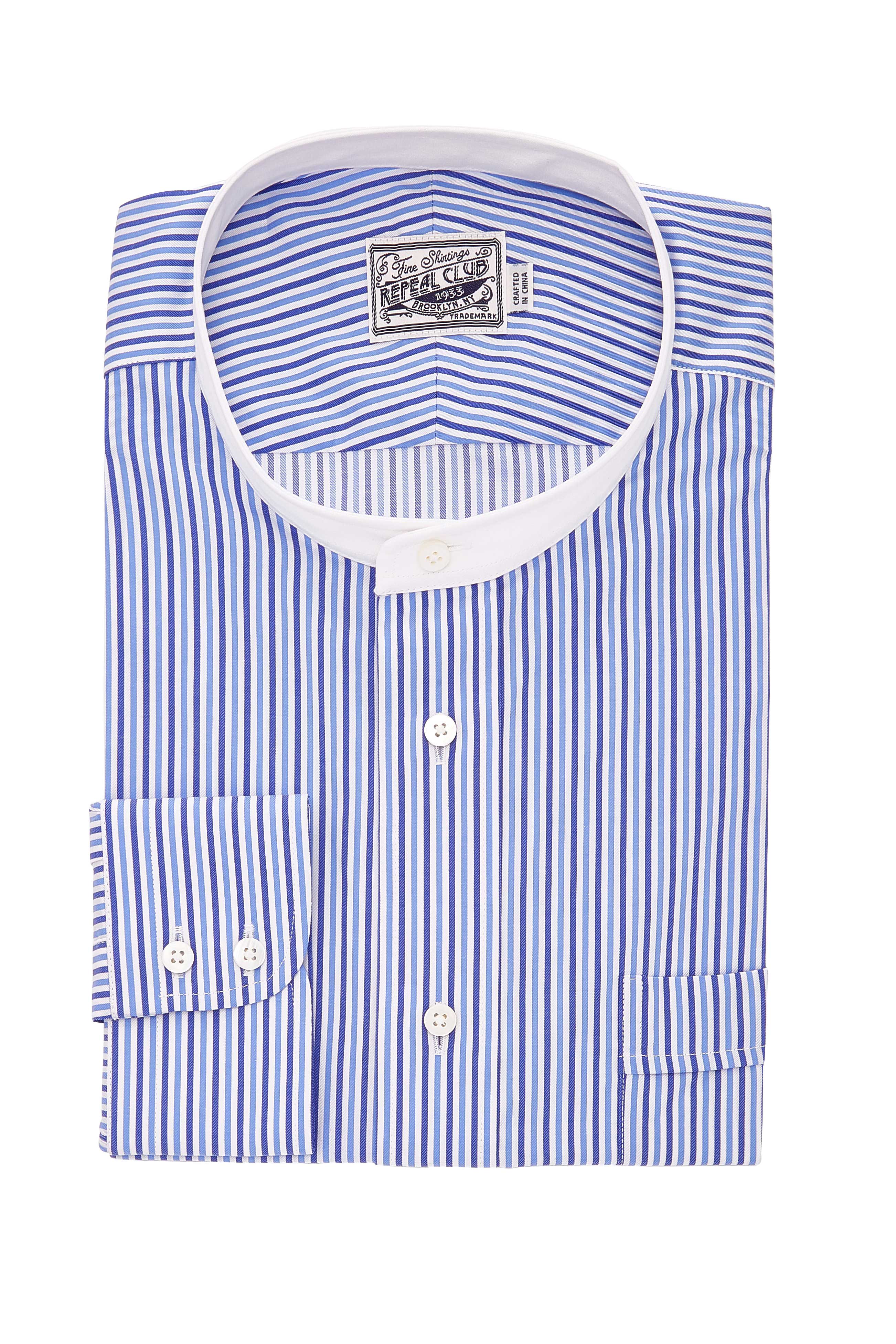 Morgan Contrast Band Collar Shirt Morgan Contrast Band Collar Shirt