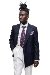 Hawkins Double-Breasted Navy Blazer