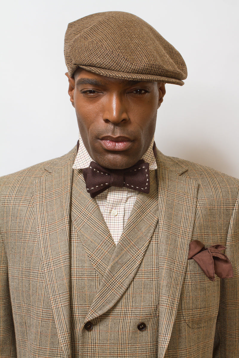 The Ellis Saddle-Stitched Bow Tie: Chocolate