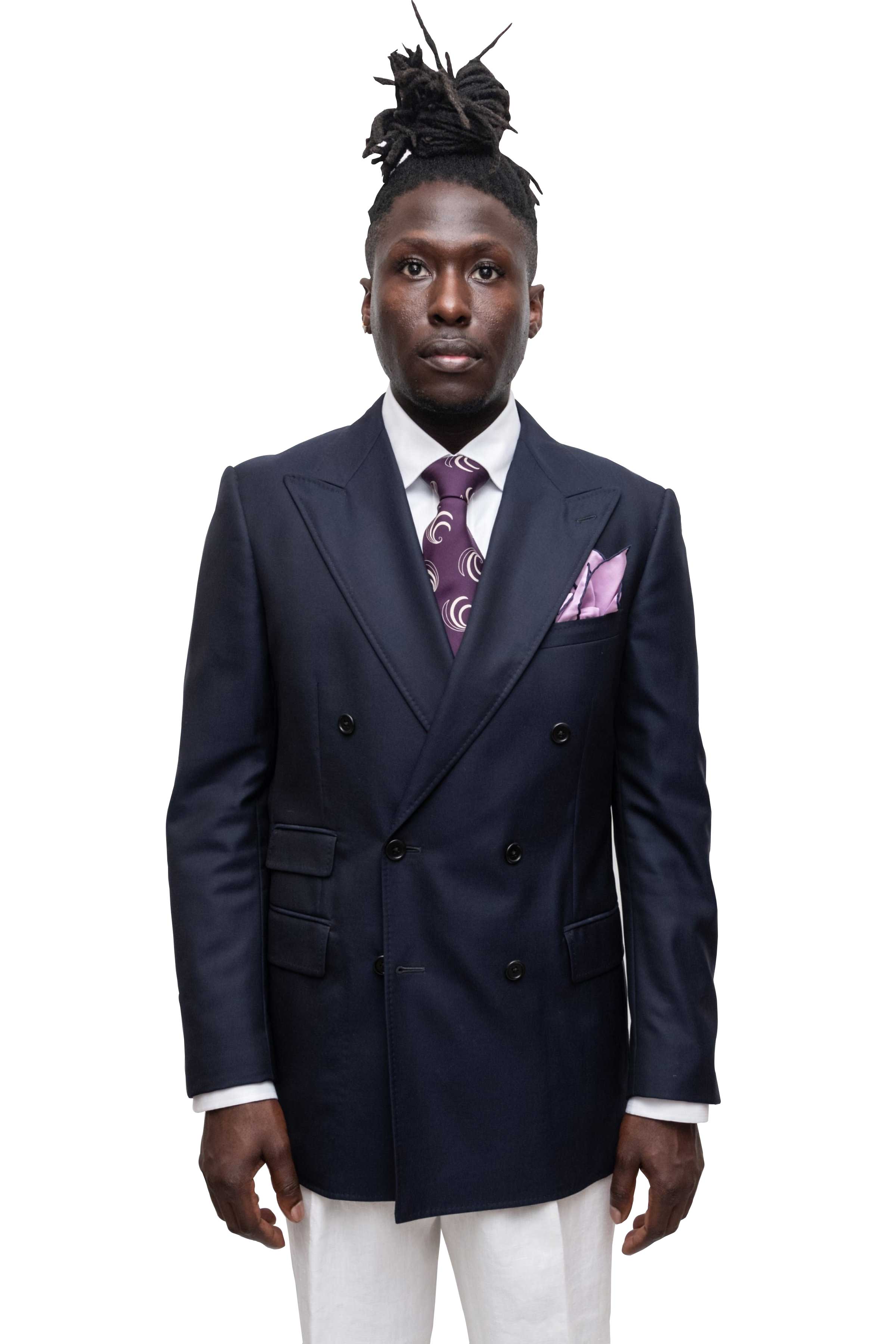 Hawkins Double-Breasted Navy Blazer