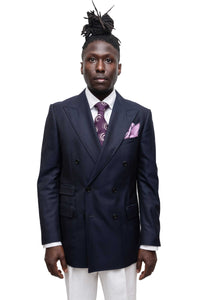 Hawkins Double-Breasted Navy Blazer